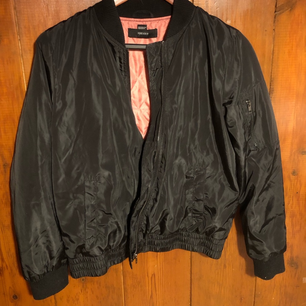 Forever 21 Black Bomber Jacket